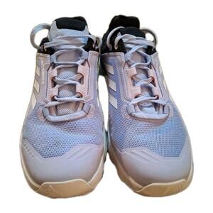 adidas TERREX SwiftR Hiking Shoe White Blue Black Women's Sz 8 EVN 791001